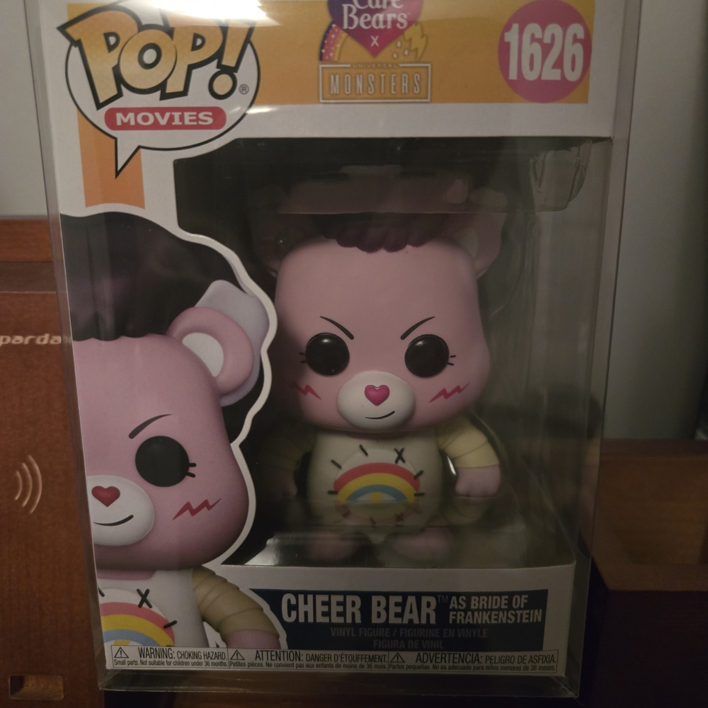 Funko Pop Cheer Bear Bride of Frankenstein Pink and White